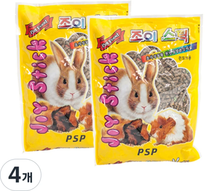 PSP 조이스틱 초식성 동물 영양 건강사료 큰토끼용, 730g, 4개 - 쿠팡