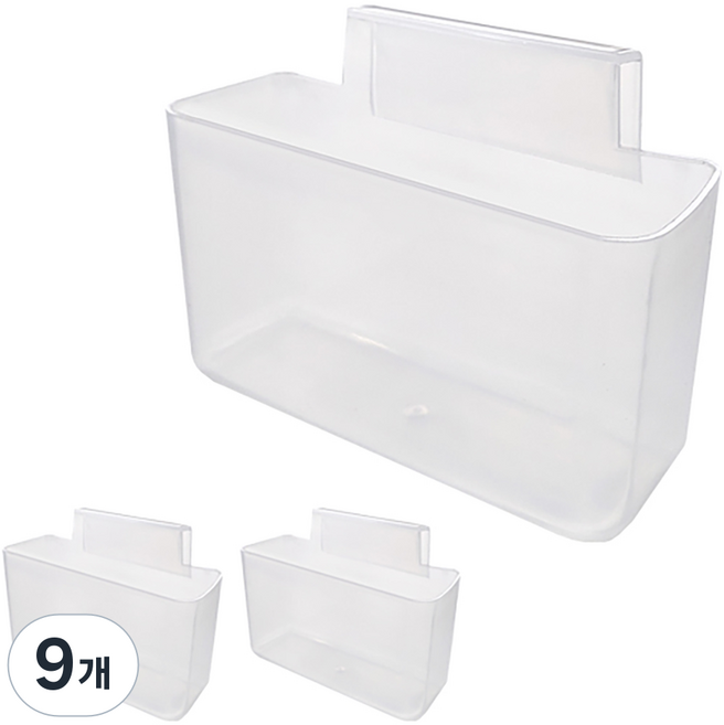 피키픽스 틈새공간 걸이형 미니 수납함, 반투명, 9개