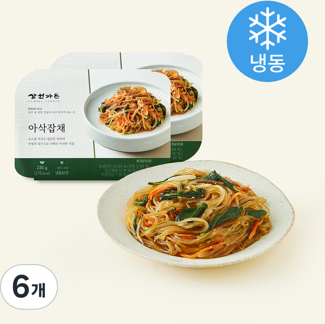 캐비아 삼원가든 아삭잡채 (냉동), 230g, 6개
