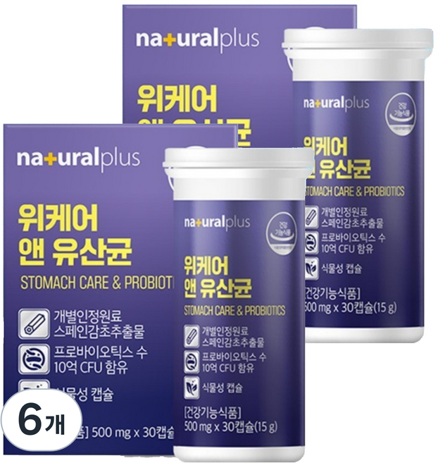 내츄럴플러스 위케어 앤 유산균 15g, 6개, 30정