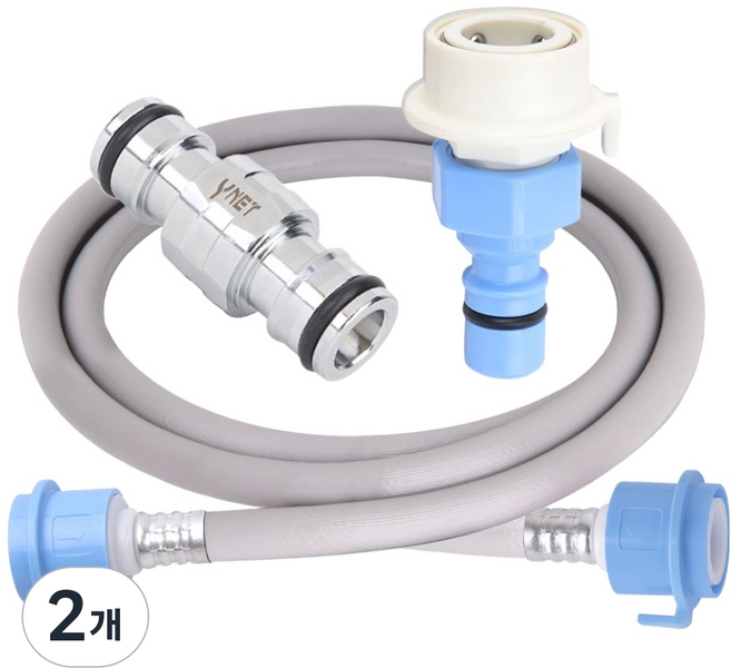 와이넷 스마트 연장용 세탁기호스 냉수 2m, 2개