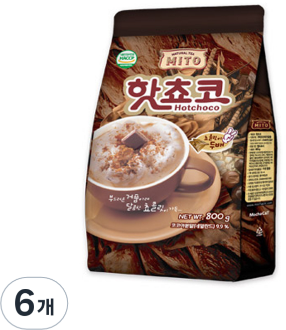 자판기용 핫쵸코 분말, 6개, 1개입, 800g