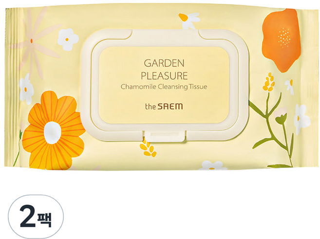 더샘 가든 플레져 캐모마일 클렌징 티슈, 100매입, 2개