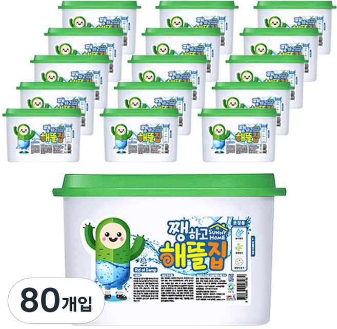 쨍하고해뜰집 옷장용 볼타입 제습제 본품, 260g, 80개