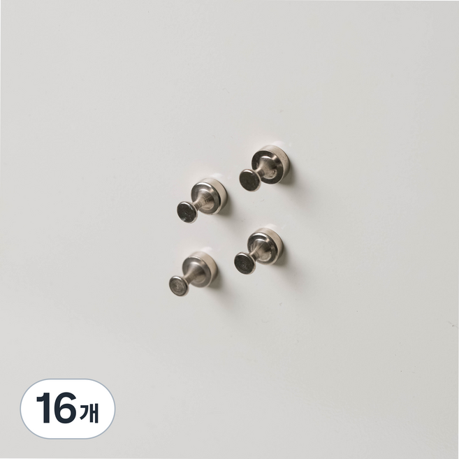 바나코 이지 클램프 데스크 파티션 호환 마그네틱 기본핀, 실버, 16개