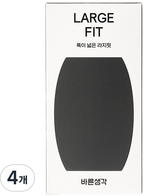 바른생각 라지핏 일반형 콘돔, 12개입, 4개
