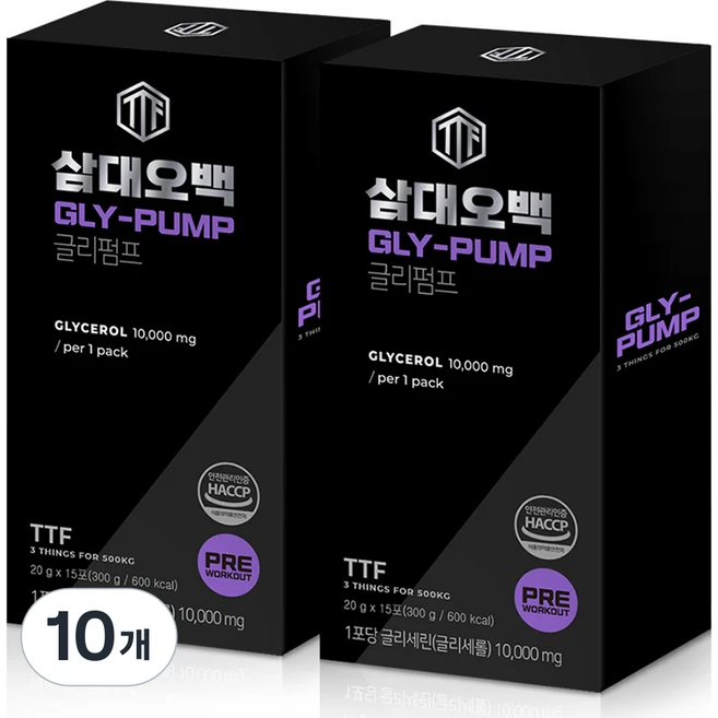삼대오백 글리펌프 헬스보충제 15p, 300g, 10개 - 쿠팡