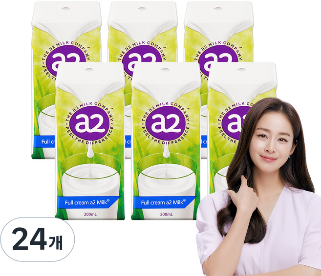 에이투밀크 멸균우유, 200ml, 24개