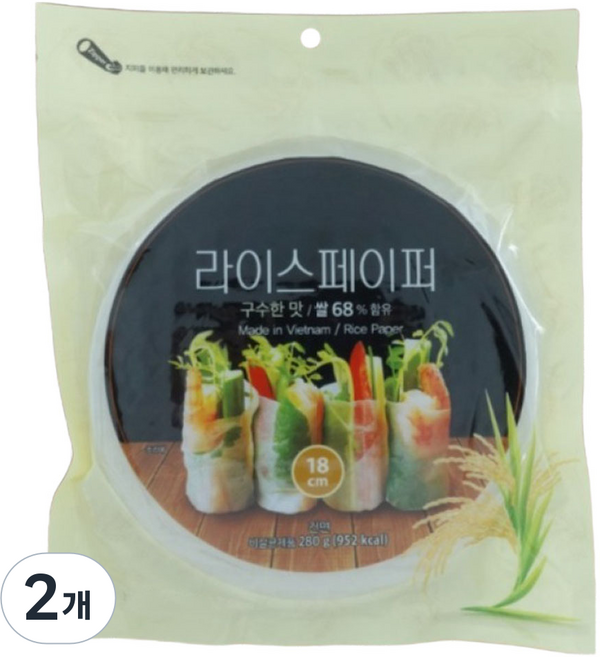 풍국면 라이스페이퍼 구수한맛, 280g, 2개