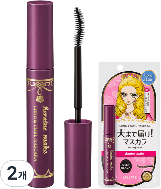 히로인메이크 롱앤컬 마스카라 EX 6g, 딥블랙, 2개