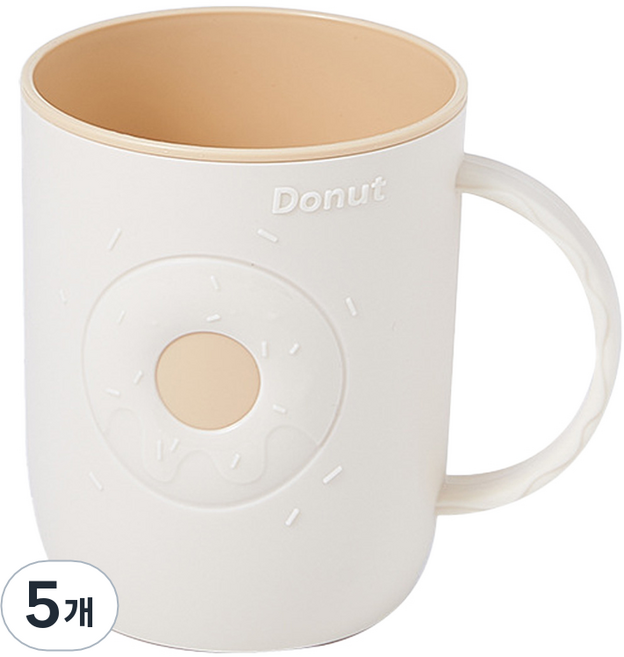 몬드스팟 도넛 욕실 양치컵 YY57690, 화이트, 5개