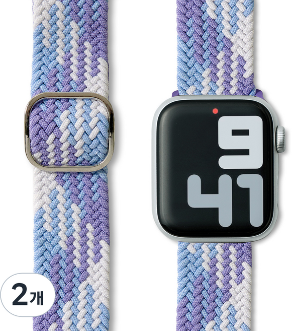 NUART Apple Watch 相容尼龍單圈錶帶, 棉花糖, 2個
