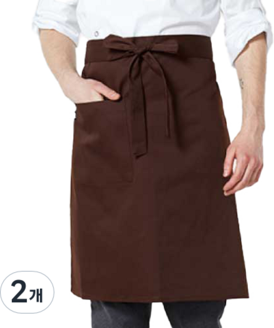 UNISTORE 腰部素色圍裙 A-30, 棕色(A-302), 2個