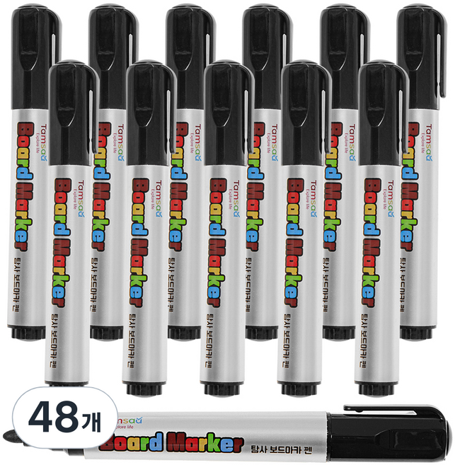 탐사 보드마카 펜, 블랙, 48개