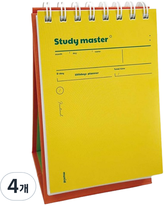뮤니드 It spring 탁상용 100일 스터디 플래너, 레몬, 4개