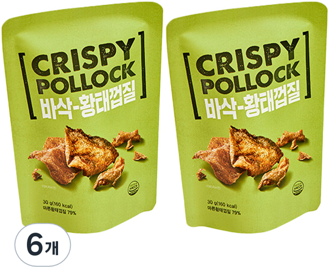 에치와이 바삭 황태껍질 튀각, 6개, 30g