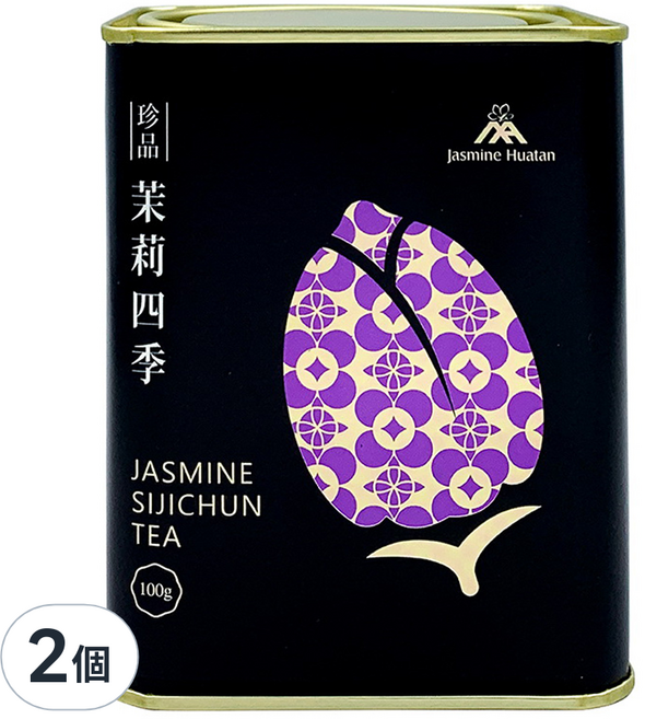 Jasmine Huatan 茉莉花壇夢想館 珍品 茉莉四季, 100g, 2盒, 1個裝