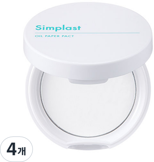 토니모리 심플라스트 기름종이 팩트 4.5g, 화이트, 4개