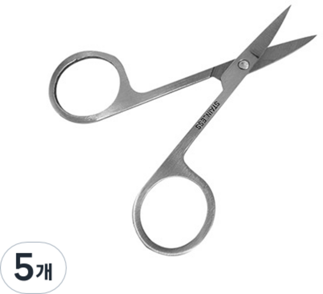 와이츄 속눈썹 가위, 실버, 5개