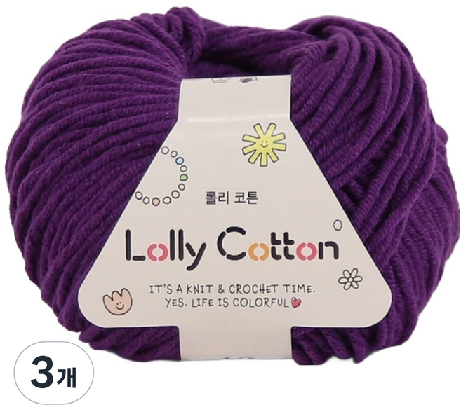 앵콜스 롤리코튼 뜨개실, 49 포도, 3개