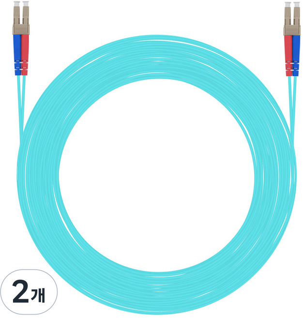NEXTU 10G OM3 多模 LC-LC 光纖跳線 光纖跳線 NEXT-LL3, 20m, 2個, 水藍色(NEXT-LL320MM-10G)