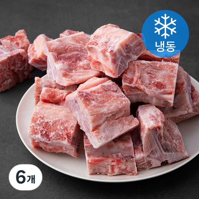 사조프레시미트 국내산 돈등뼈 감자탕용 3~5cm (냉동), 1kg, 6개