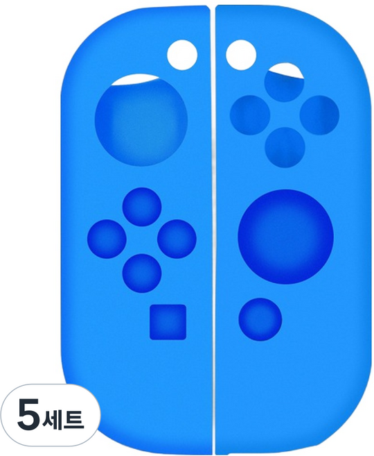 호후 닌텐도 스위치 OLED 조이콘 실리콘 케이스 말랑커버 세트, 블루, 5세트