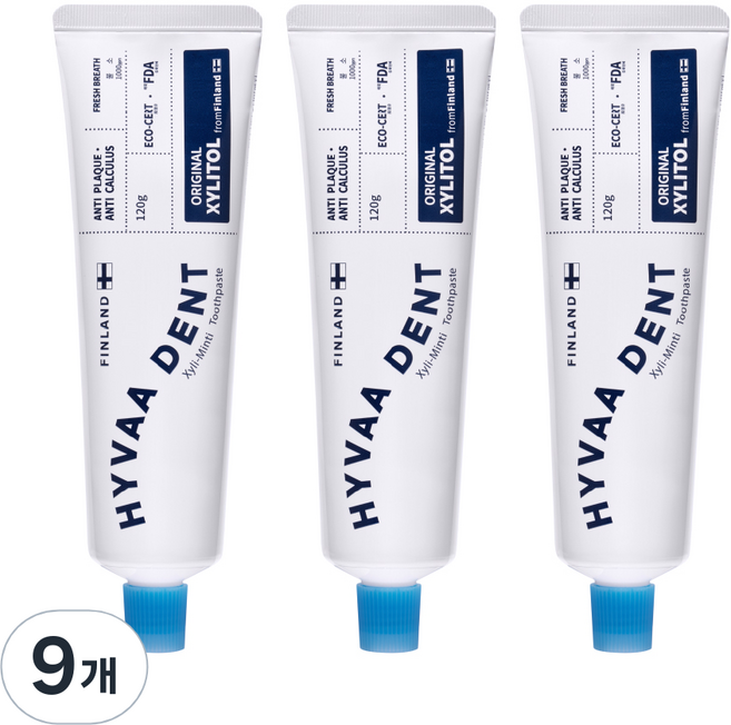 휘바덴트 자일리민티 치약, 120g, 9개