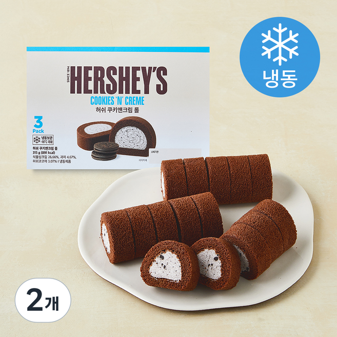 허쉬 쿠키앤크림 롤 3개입 (냉동), 315g, 2개
