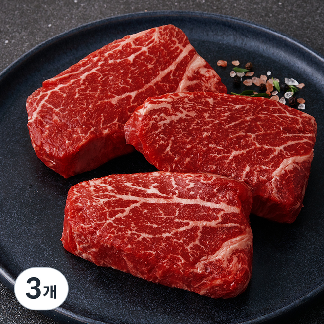 실속한우 조은장터 안심 2등급 구이용 (냉장), 3개, 200g