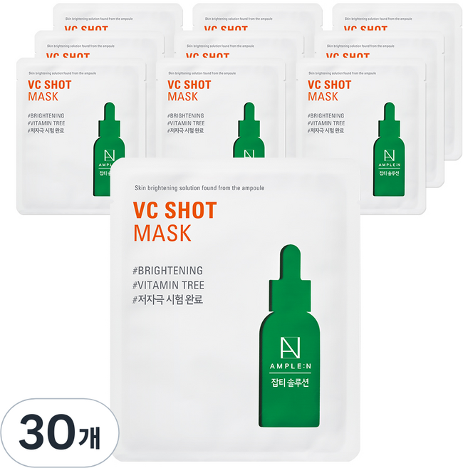코리아나 앰플엔 VC샷 마스크팩, 1개입, 30개