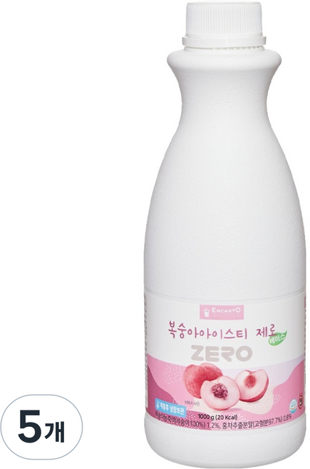 ENCANTO 水蜜桃零卡冰茶飲料基底, 1kg, 5個