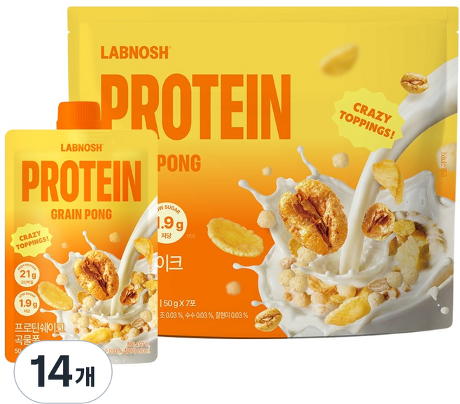Labnosh 高蛋白奶昔 酥香米香口味, 50g, 14個