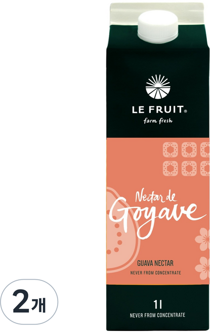 르프룻 핑크구아바 주스, 2개, 1L