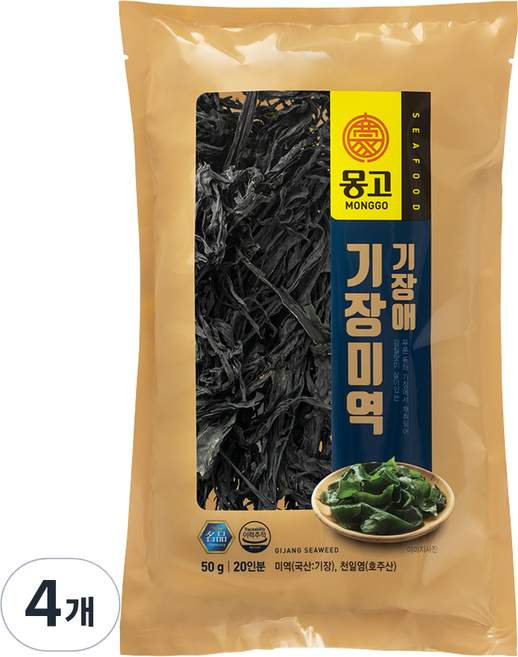 몽고식품 기장 건미역, 50g, 4개