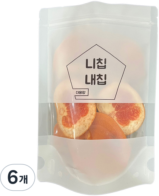 니칩내칩 건조 자몽 껍질, 60g, 6개