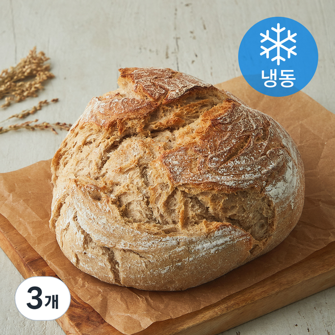 우드앤브릭 호밀샤워브레드 (냉동), 445g, 1개입, 3개