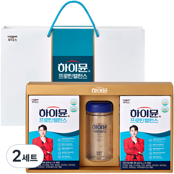 하이뮨 프로틴 밸런스 스틱 선물세트 + 쇼핑백, 380g, 2세트