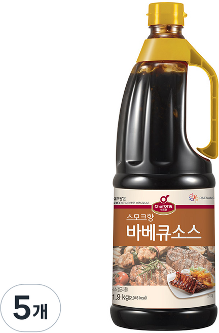대상 쉐프원 바베큐 소스, 1.9kg, 5개