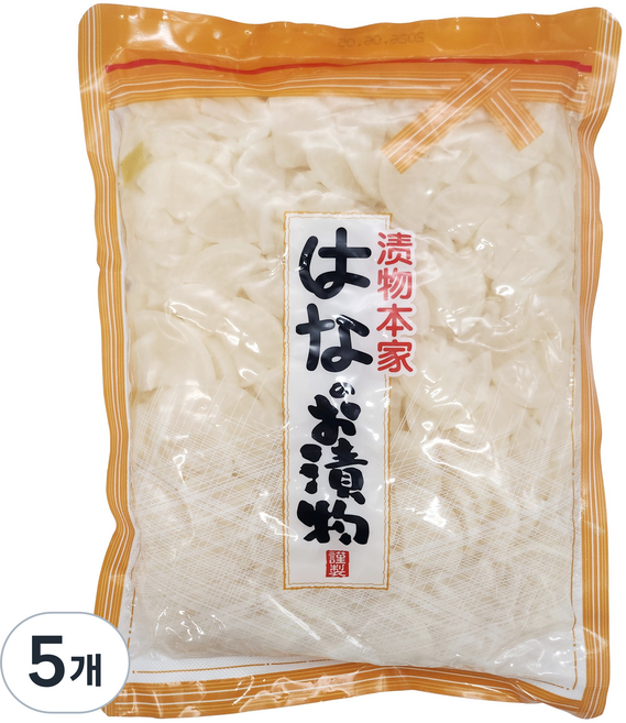 토호식품 유자단무지 슬라이스, 5개, 1kg