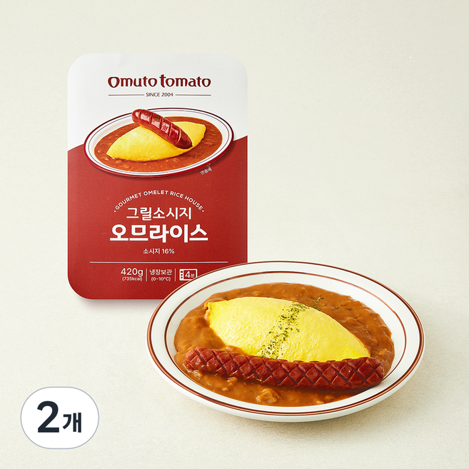 오므토토마토 그릴소시지 오므라이스, 420g, 2개