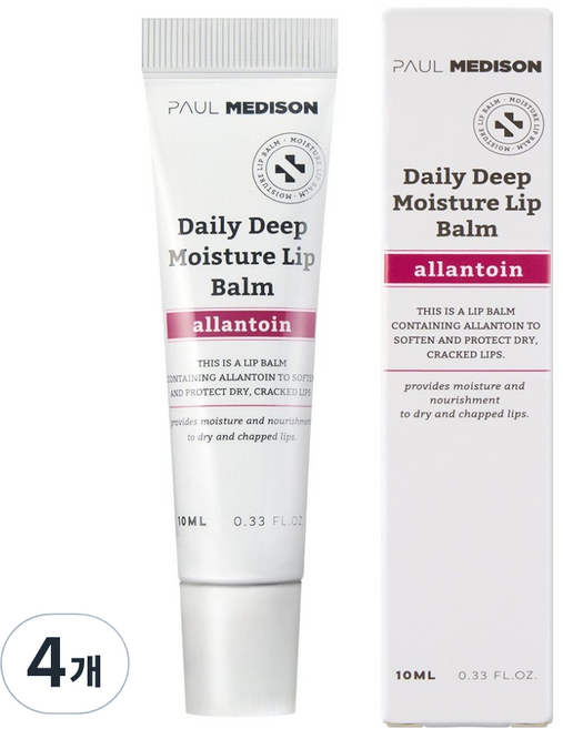 폴메디슨 데일리 딥 모이스처 알란토인 립밤, 10g, 4개, 복숭아향