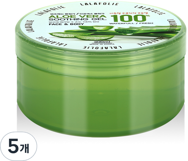 라라폴리 알로에베라 100% 수딩젤, 300ml, 5개