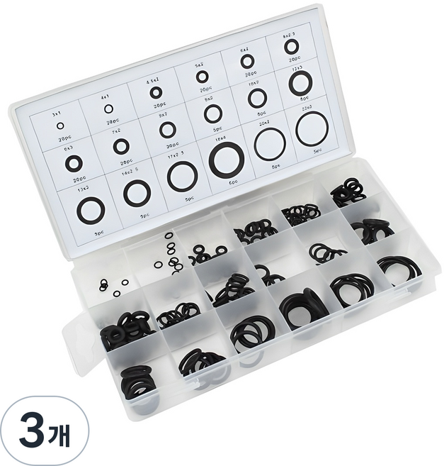세인티에프 고무 오링 18종 세트, 3개