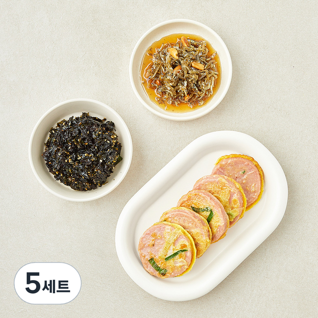 식도감 추억의 아이반찬 분홍소세지 150g + 잔멸치볶음 65g + 김자반무침 90g 세트, 305g, 5세트
