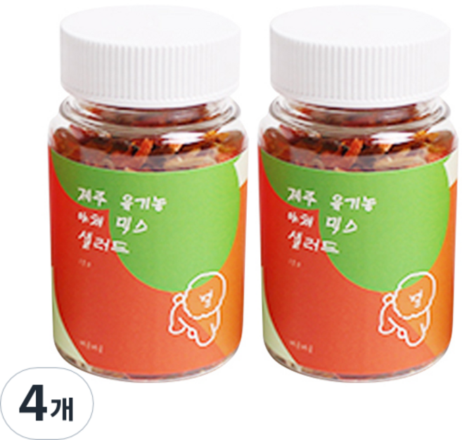 어글어글 믹스 샐러드 강아지 건조 간식 45g, 야채, 4개