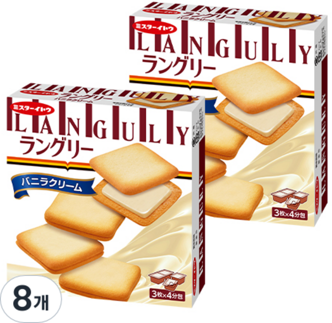 랑그리 바닐라향 크림 샌드, 132g, 8개