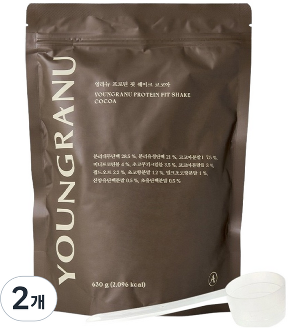 영라뉴 프로틴 핏 쉐이크 코코아, 630g, 2개