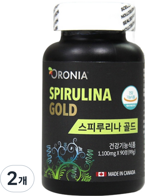 ORONIA 螺旋藻黃金 99g, 90錠, 2個