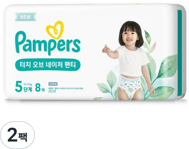 팸퍼스 아르모니 터치 오브 네이처 기저귀 4단계 아동용 팬티형 아동공용, 5단계, 16매